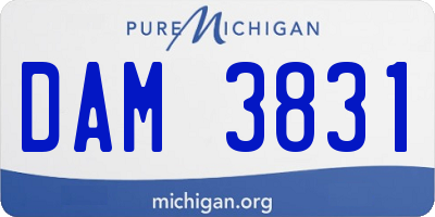 MI license plate DAM3831