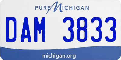 MI license plate DAM3833