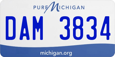MI license plate DAM3834