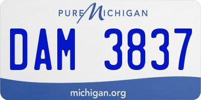 MI license plate DAM3837