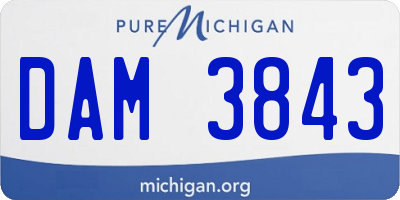 MI license plate DAM3843