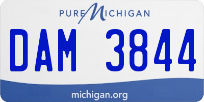 MI license plate DAM3844