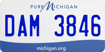 MI license plate DAM3846