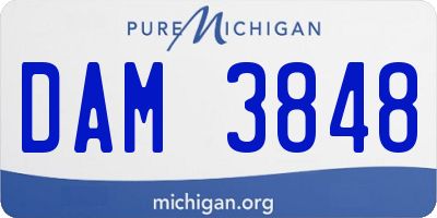 MI license plate DAM3848