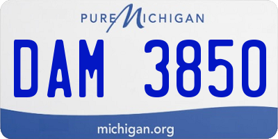MI license plate DAM3850