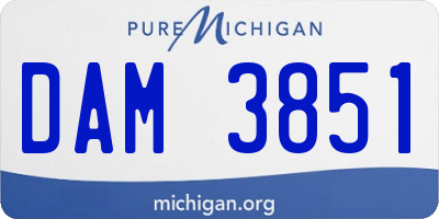 MI license plate DAM3851