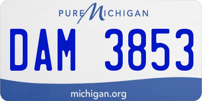 MI license plate DAM3853