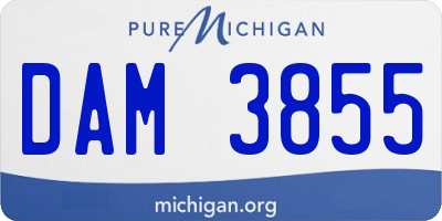 MI license plate DAM3855