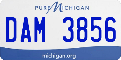 MI license plate DAM3856