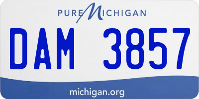 MI license plate DAM3857