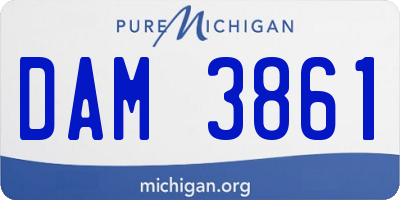 MI license plate DAM3861