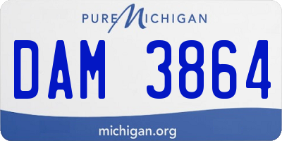 MI license plate DAM3864