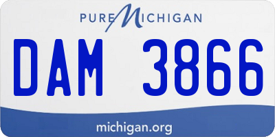 MI license plate DAM3866