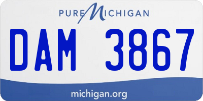 MI license plate DAM3867
