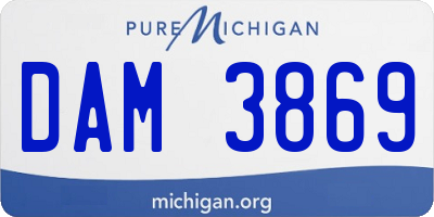 MI license plate DAM3869