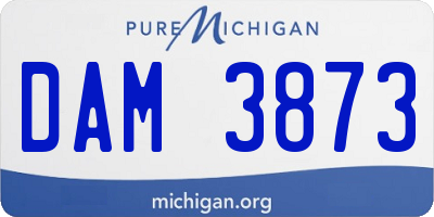 MI license plate DAM3873