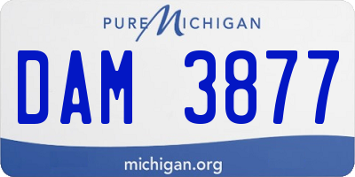 MI license plate DAM3877
