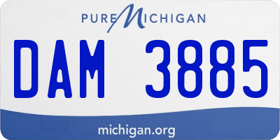 MI license plate DAM3885