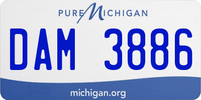 MI license plate DAM3886