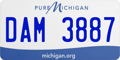 MI license plate DAM3887