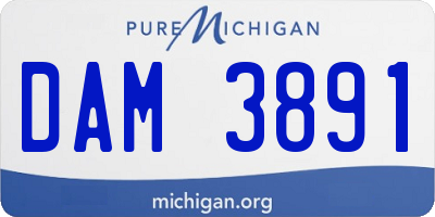 MI license plate DAM3891