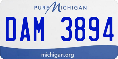 MI license plate DAM3894