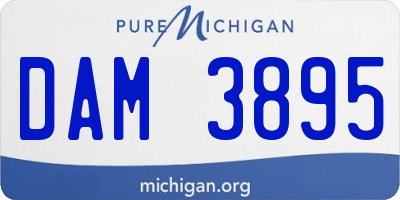 MI license plate DAM3895