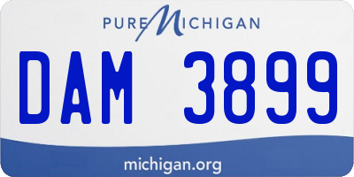 MI license plate DAM3899