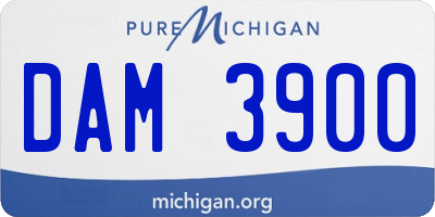 MI license plate DAM3900