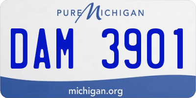 MI license plate DAM3901