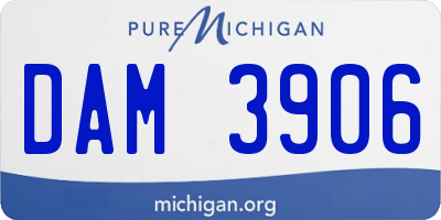 MI license plate DAM3906
