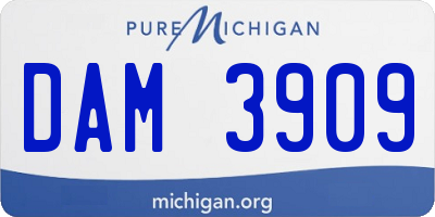 MI license plate DAM3909