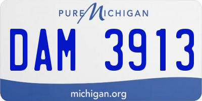 MI license plate DAM3913