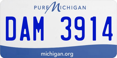 MI license plate DAM3914