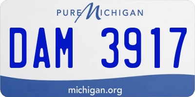 MI license plate DAM3917
