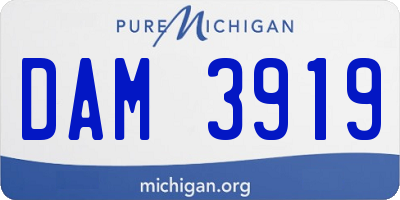 MI license plate DAM3919