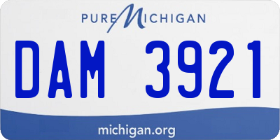 MI license plate DAM3921