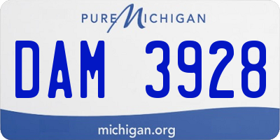 MI license plate DAM3928