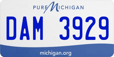 MI license plate DAM3929