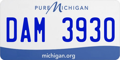 MI license plate DAM3930
