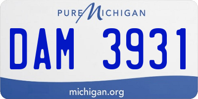 MI license plate DAM3931