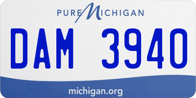 MI license plate DAM3940