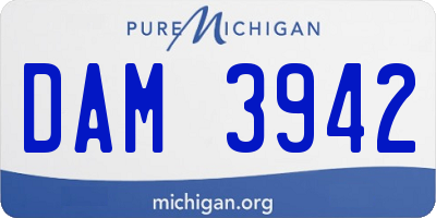MI license plate DAM3942