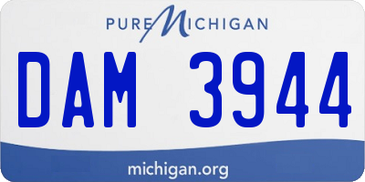 MI license plate DAM3944