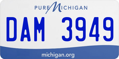 MI license plate DAM3949