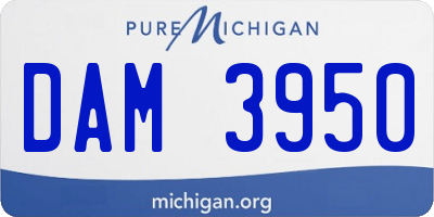 MI license plate DAM3950