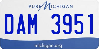 MI license plate DAM3951