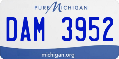 MI license plate DAM3952