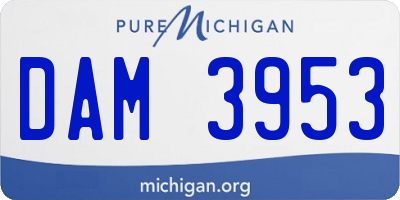 MI license plate DAM3953