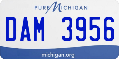 MI license plate DAM3956